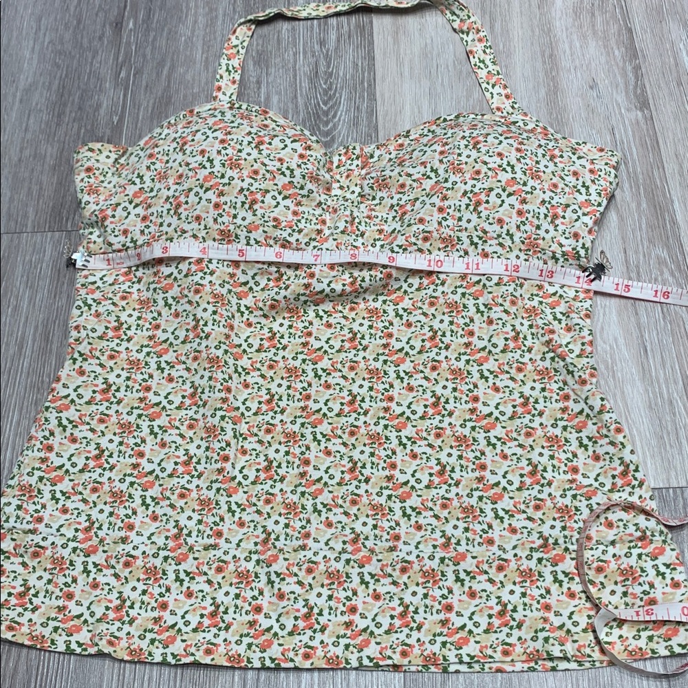 Vintage LEI Floral Print Women’s Tank Top – Size Large